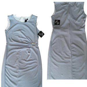 Black & Blue Patterned Shift Dress (Size 6)